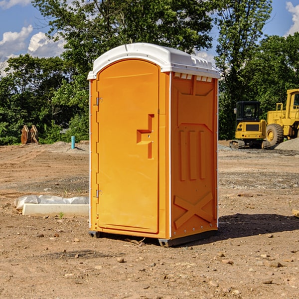 can i customize the exterior of the porta potties with my event logo or branding in Claremont Virginia